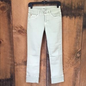 Hudson Colin Flap Green Crop Skinny Jeans